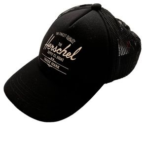 Herschel Supply Company Hat Black White Mesh Baseball  Kids Youth One Size